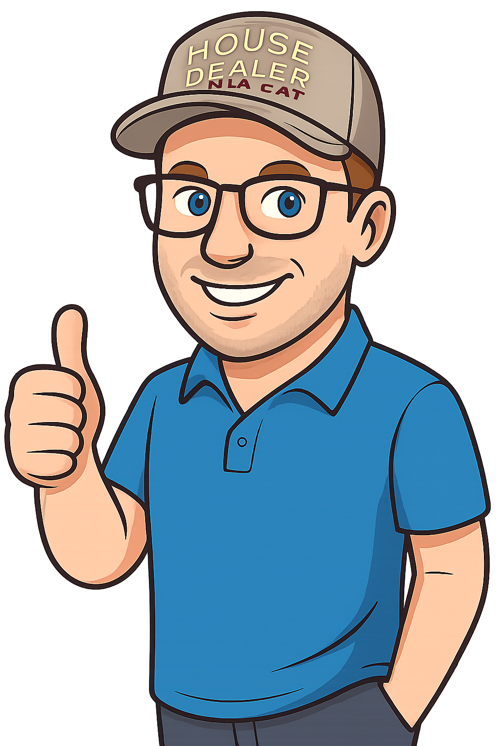 House Dealer mascot thumbs up